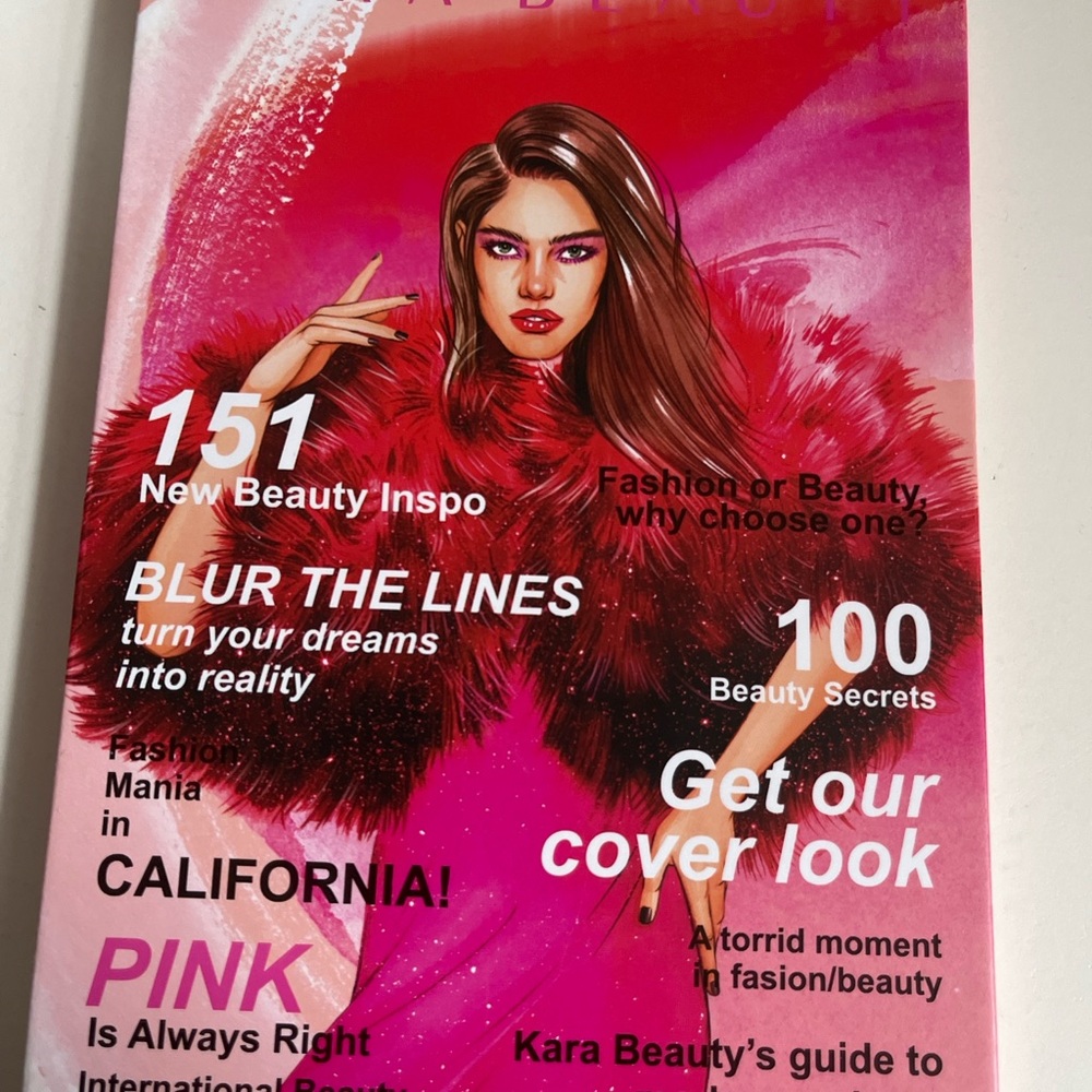 Pink and Red Eyeshadow Palette Glamorous Makeup